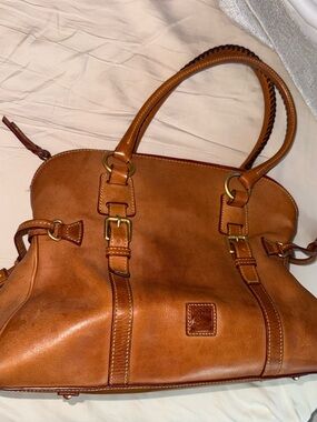 Dooney and Bourke Florentine Domed Buckle Satchel leather bag